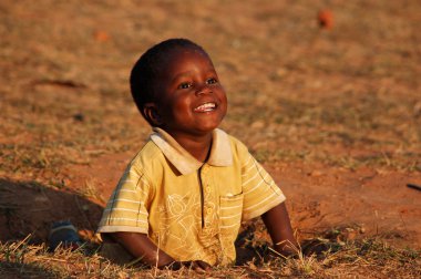 Umut Afrika childr yüzleri Afrika-gülümseme için gülümse