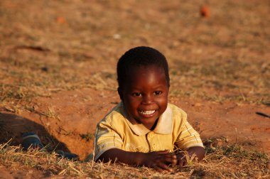Umut Afrika childr yüzleri Afrika-gülümseme için gülümse