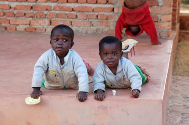 Umut Afrika childr yüzleri Afrika-gülümseme için gülümse