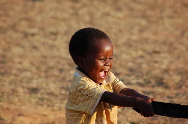 아프리카는 미소 아프리카 childr의 얼굴에 희망의 미소 — 스톡 사진