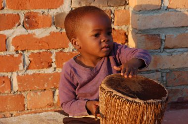 Umut Afrika childr yüzleri Afrika-gülümseme için gülümse