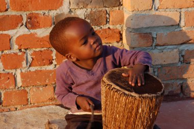 Umut Afrika childr yüzleri Afrika-gülümseme için gülümse