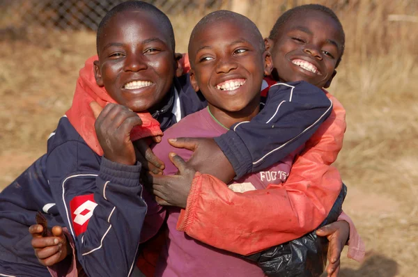 Smile to Africa-The smile of hope on the faces of African childr — Stock Photo, Image