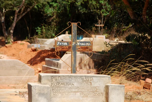 The impressive Cemetery of the Village of Pomerini -Tanzania - Africa — Stock Photo, Image