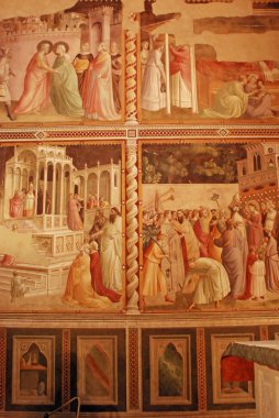 Resim ve freskleri Floransa-Toskana-İtalya of Santa Croce Kilisesi