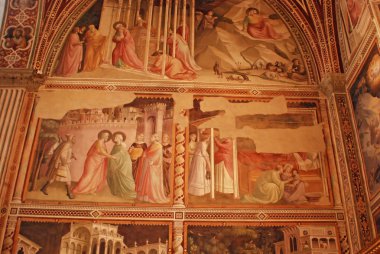 Resim ve freskleri Floransa-Toskana-İtalya of Santa Croce Kilisesi