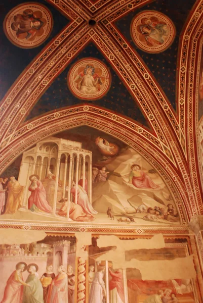 Les peintures et fresques de l'église de Santa Croce à Florence-Toscane-Italie — Photo