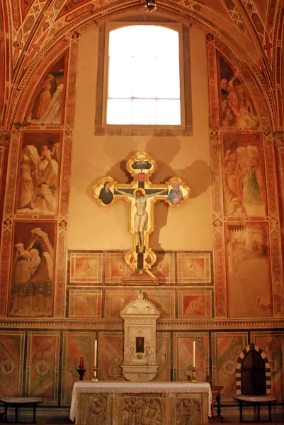 The paintings and frescoes of the Church of Santa Croce in Florence-Tuscany-Italy — Stock Photo, Image