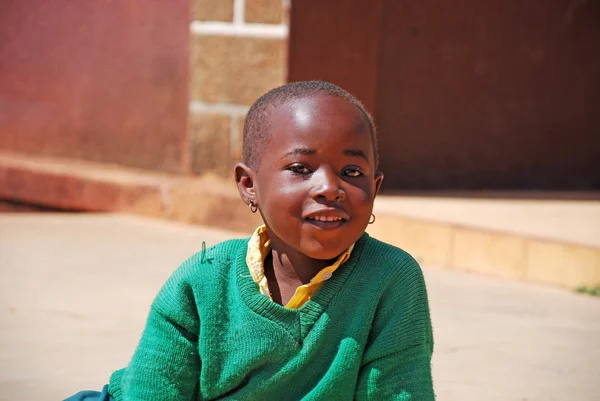 20-08-2014- The smile of a little girl African-Pomerini-Tanzania — Stock Photo, Image