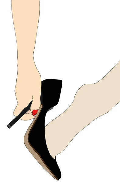 Jambes et chaussures sexy — Image vectorielle