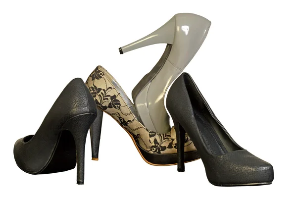 Uppsättning av kvinnliga skor — Stockfoto