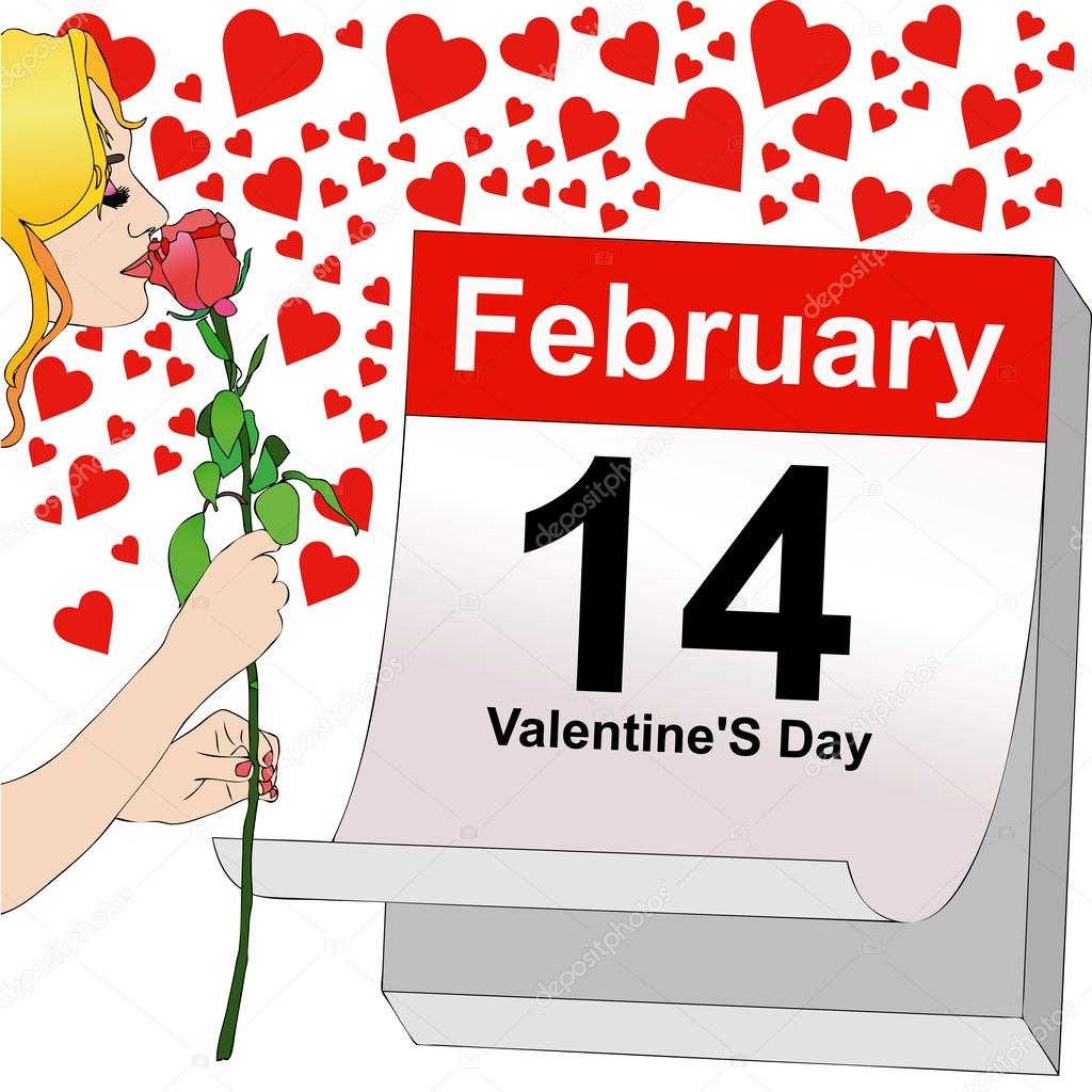 February 14, a rose for Valentine's Day