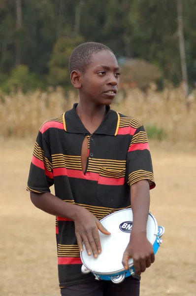 Lo sguardo dell'Africa sui volti dei bambini - Villaggio Pomerini — Foto Stock