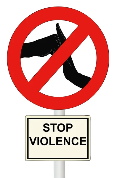 Detener la violencia — Vector de stock