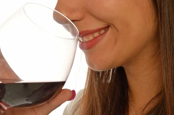 Дегустация хорошего красного вина — стоковое фото