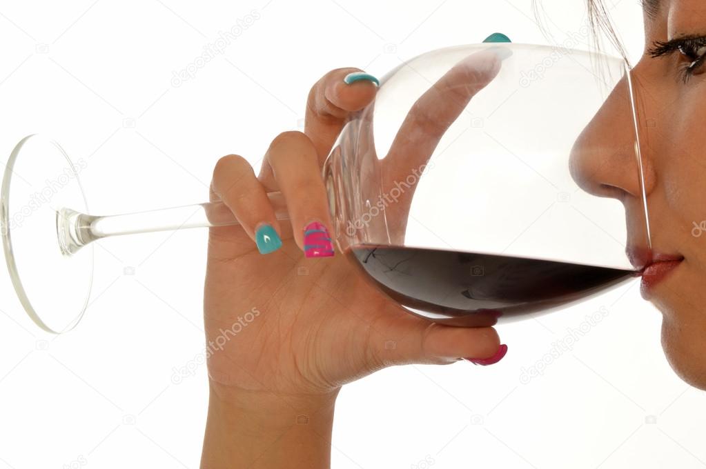 The tasting of a good red wine