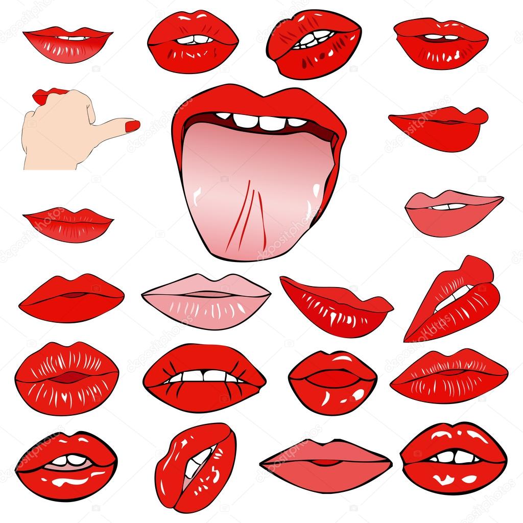 A collection of women's mouths