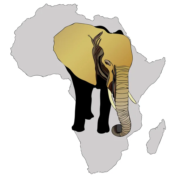 Éléphant d'Afrique — Image vectorielle