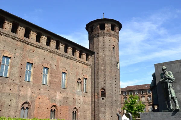 Slott av Piazza Castello i Turin - Piemonte - Italien — Stockfoto