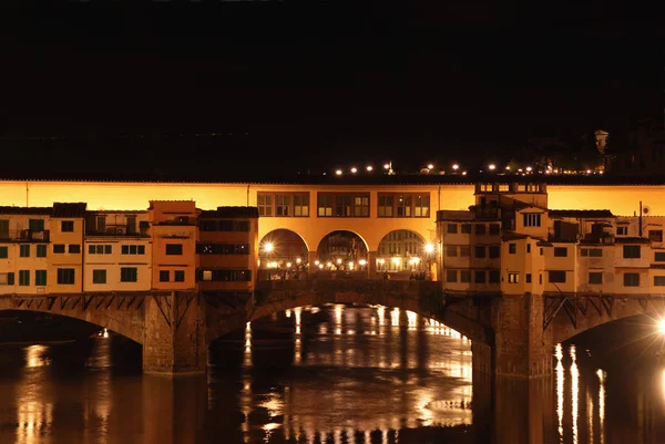 Ponte Vecchio at night - Florence - Italy — Stock Photo, Image