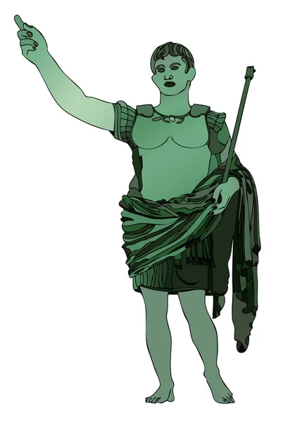 Heykel imparator Gaius Julius Caesar — Stok Vektör