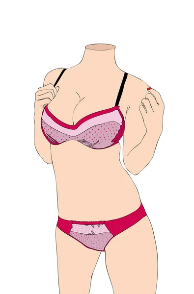 Un mannequin du département lingerie — Image vectorielle