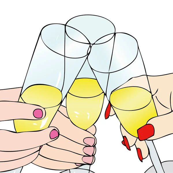 Un toast pour célébrer — Image vectorielle