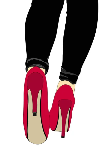 Jambes et chaussures avec talons numéro 022 — Image vectorielle
