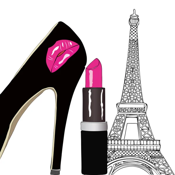 Beauté et mode à Paris — Image vectorielle