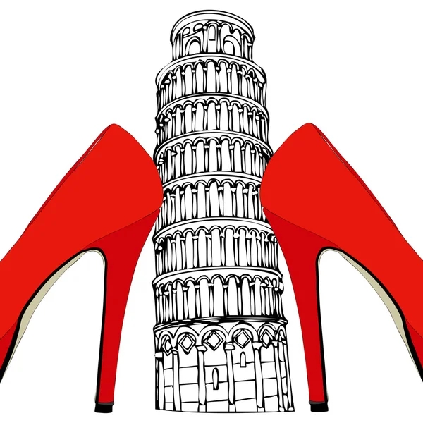 Ein Turm der Mode — Stockvektor