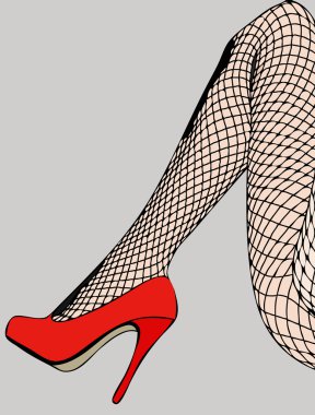 File çoraplar ve yüksek topuklu ayakkabılar