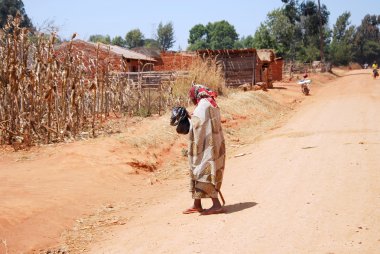 Dönüş evde Tanzanya, Afrika 697 Pomerini Köyü