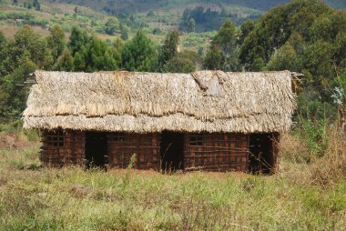 Kilolo Tanzanya a tipik inşaat Afrika dağlarında