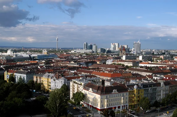 Utsikt över Wien, europeisk stad mellan dåtid och framtid - Austri — Stockfoto