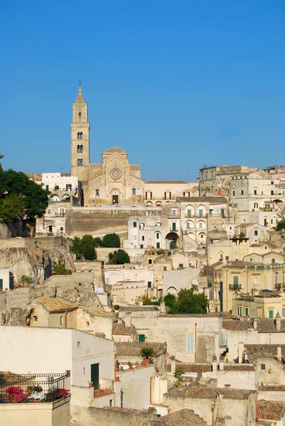 -イタリアのバジリカータ州のマテーラの街のパノラマ ビュー — ストック写真