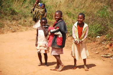 Kilolo dağın Tanzanya - Afrika çocuk