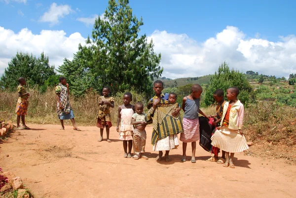 A gyermekek Kilolo hegy - afrikai Tanzániában — Stock Fotó