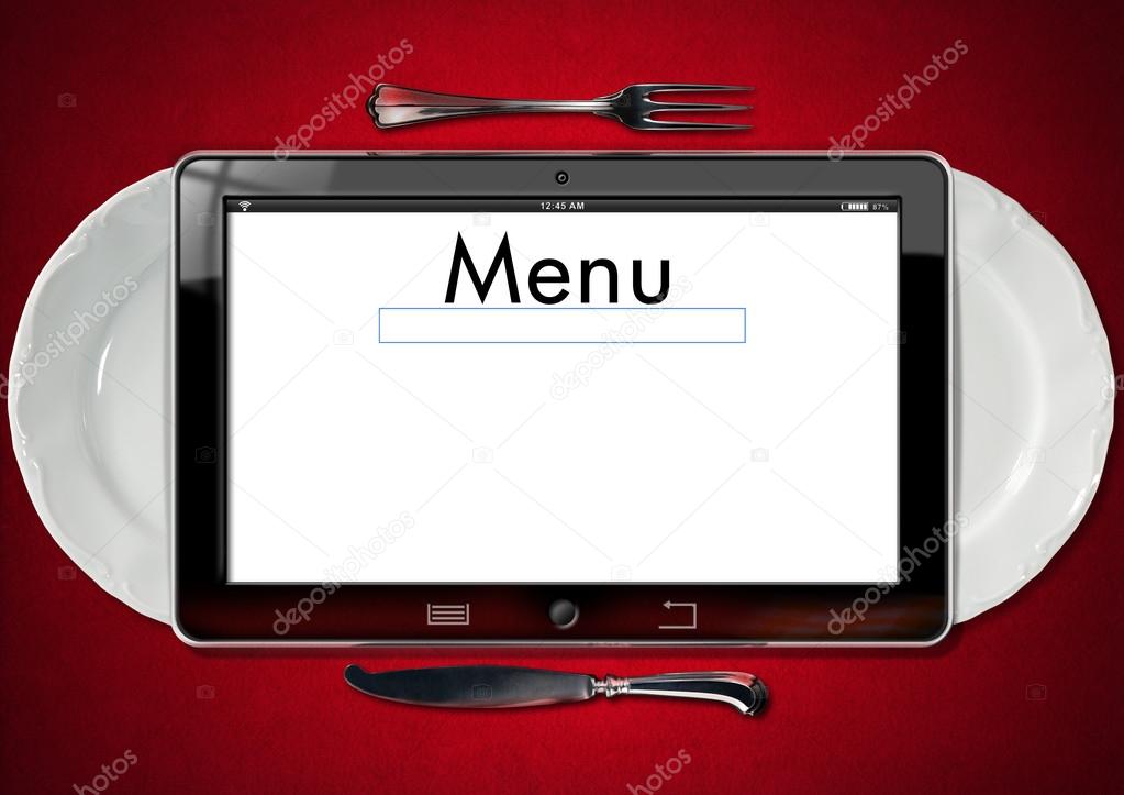 Restaurant Menu in the Tablet Computer