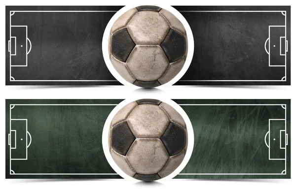 Два футбольних банери з дошки — стокове фото