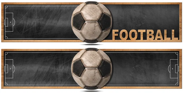 2 banery piłki nożnej z tablicy — Zdjęcie stockowe