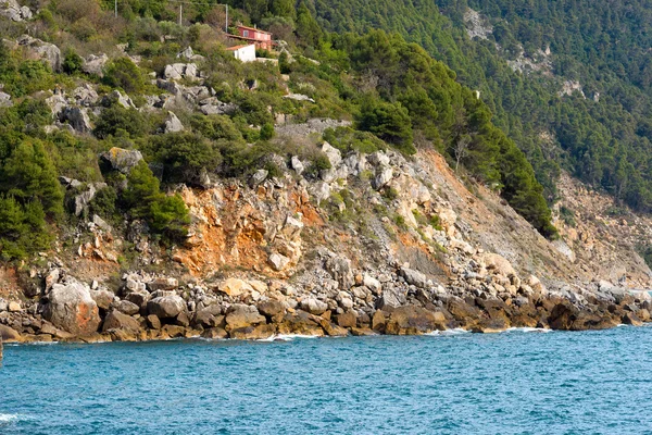 Kıyı erozyonu - Liguria İtalya — Stok fotoğraf