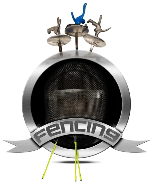 Fencing Sport - Metal Symbol — Stock Photo, Image