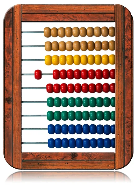 Abacus de madeira colorido com moldura — Fotografia de Stock