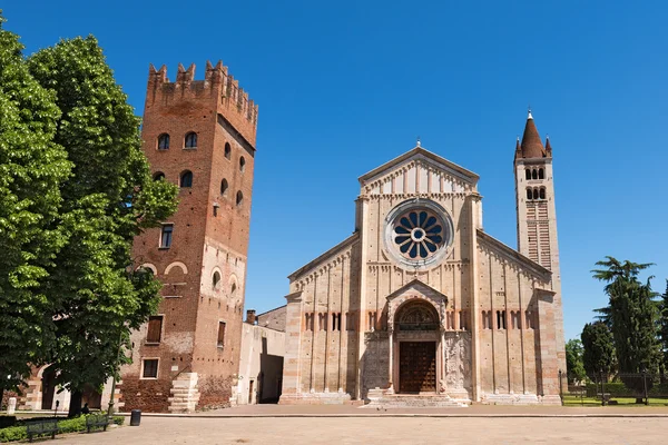 San Zeno - Verona İtalya Bazilikası — Stok fotoğraf