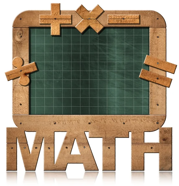 Régi üres tábla a matematikai szöveges — Stock Fotó