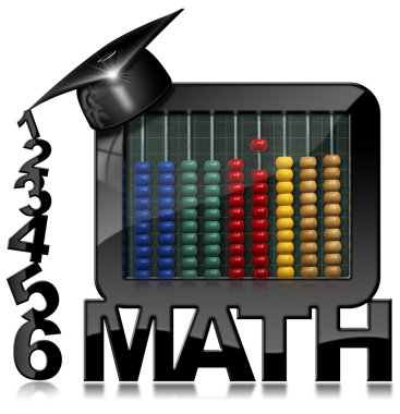 Mezuniyet şapka ile bir tahta Abacus