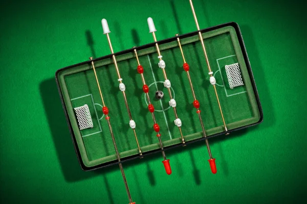Mini Table Football Game with Soccer Ball — ストック写真
