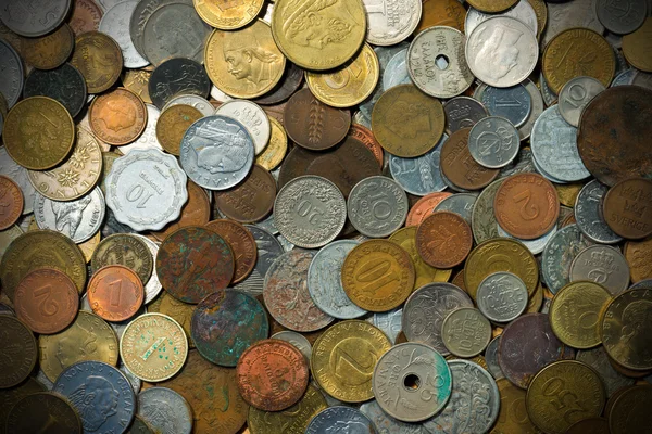 Old European Coins Background — Stock Photo, Image