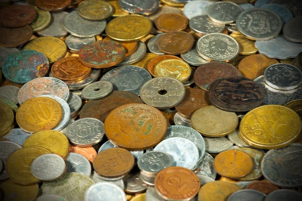 Old European Coins Background — Stock Photo, Image