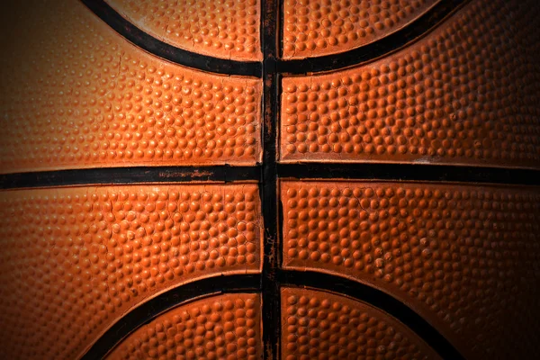 Primer plano Old Black y Orange Basketball —  Fotos de Stock